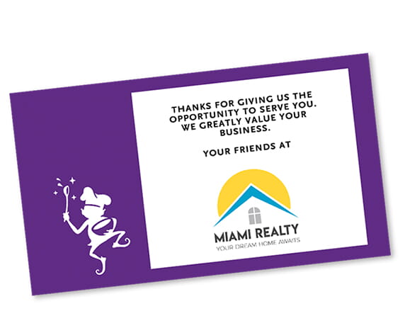 Free logo message card