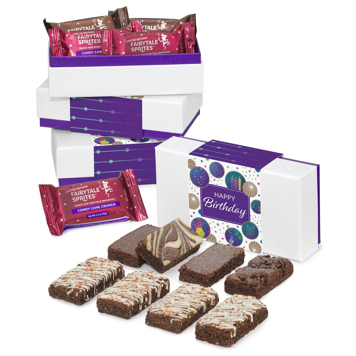 FOUR BOX SET Birthday Candy Cane 8-Sprite Favor