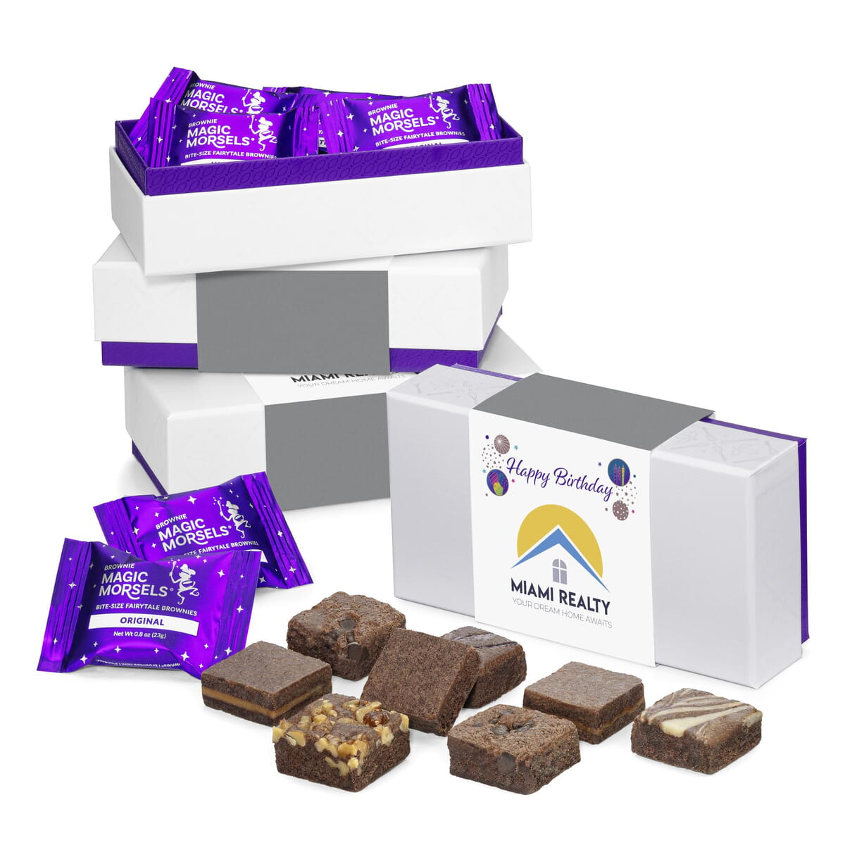FOUR BOX SET Custom Birthday 8-Morsel Favor