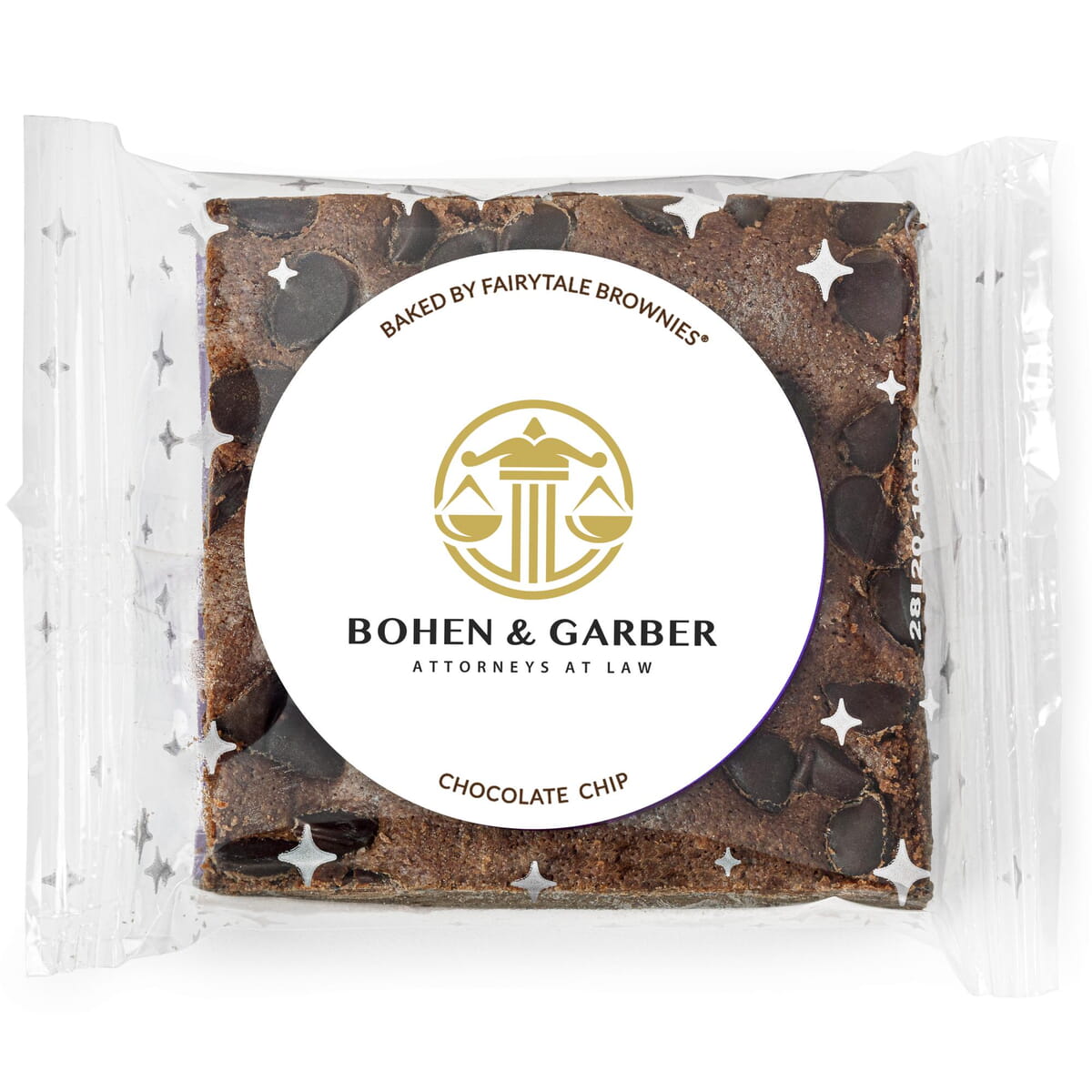 72 Custom Label Chocolate Chip Brownies