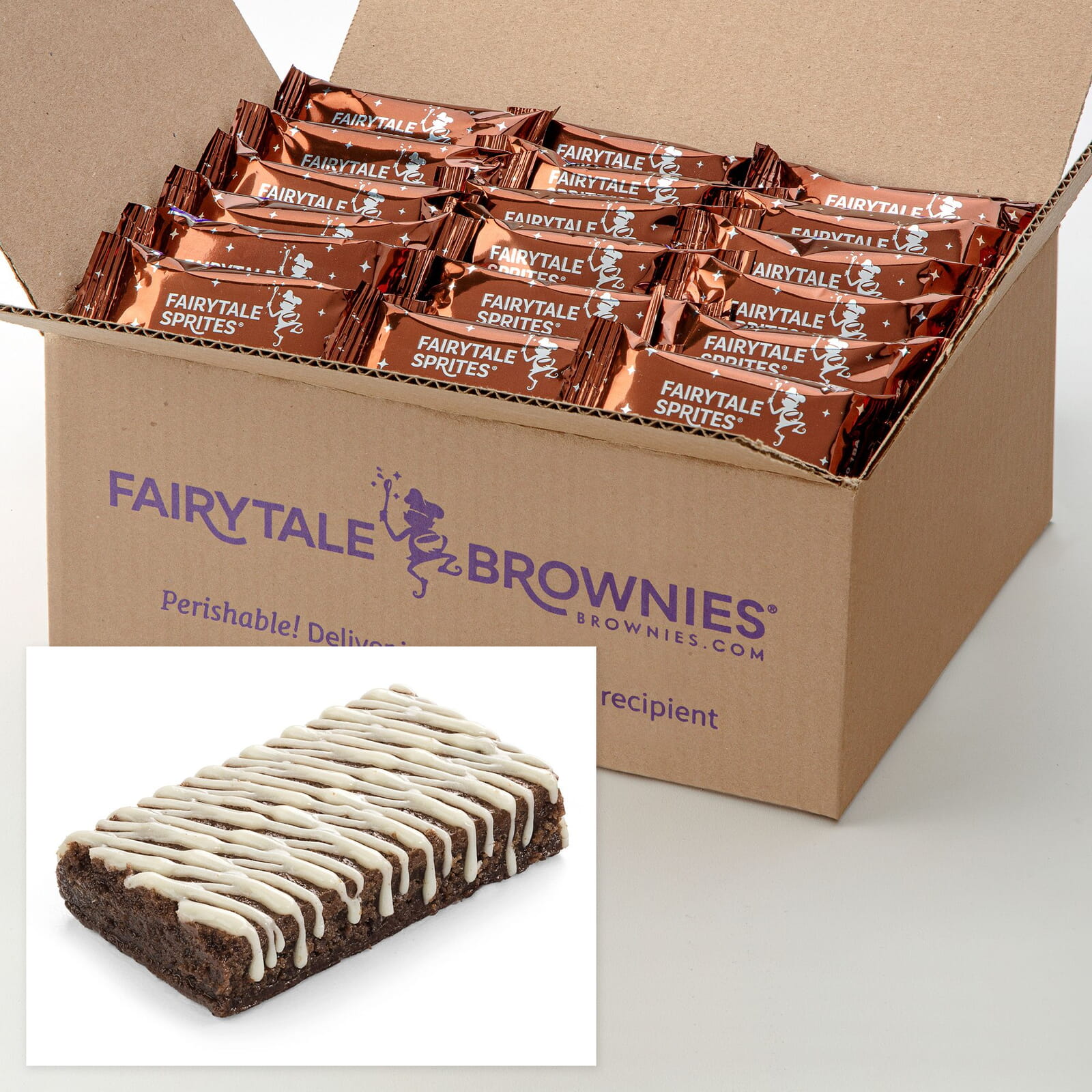 24 Bulk White Chocolate Sprites Fairytale Brownies
