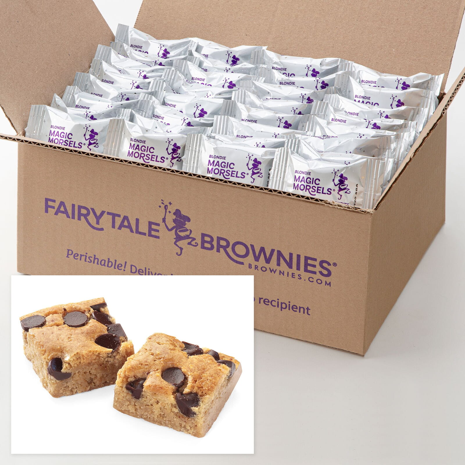 36 Bulk Chocolate Chip Blondie Morsels | Fairytale Brownies