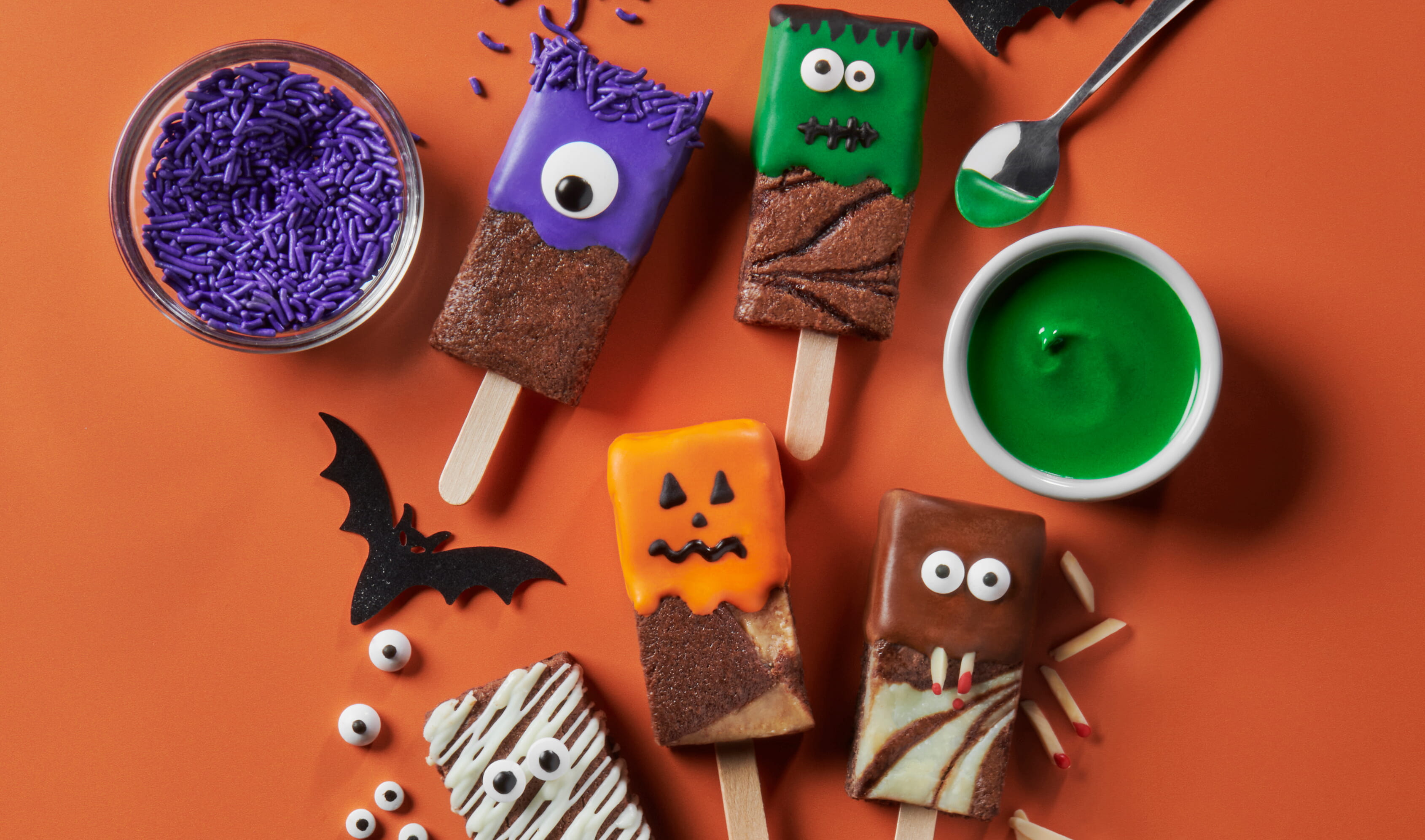 Spooky Brownie Pops recipe