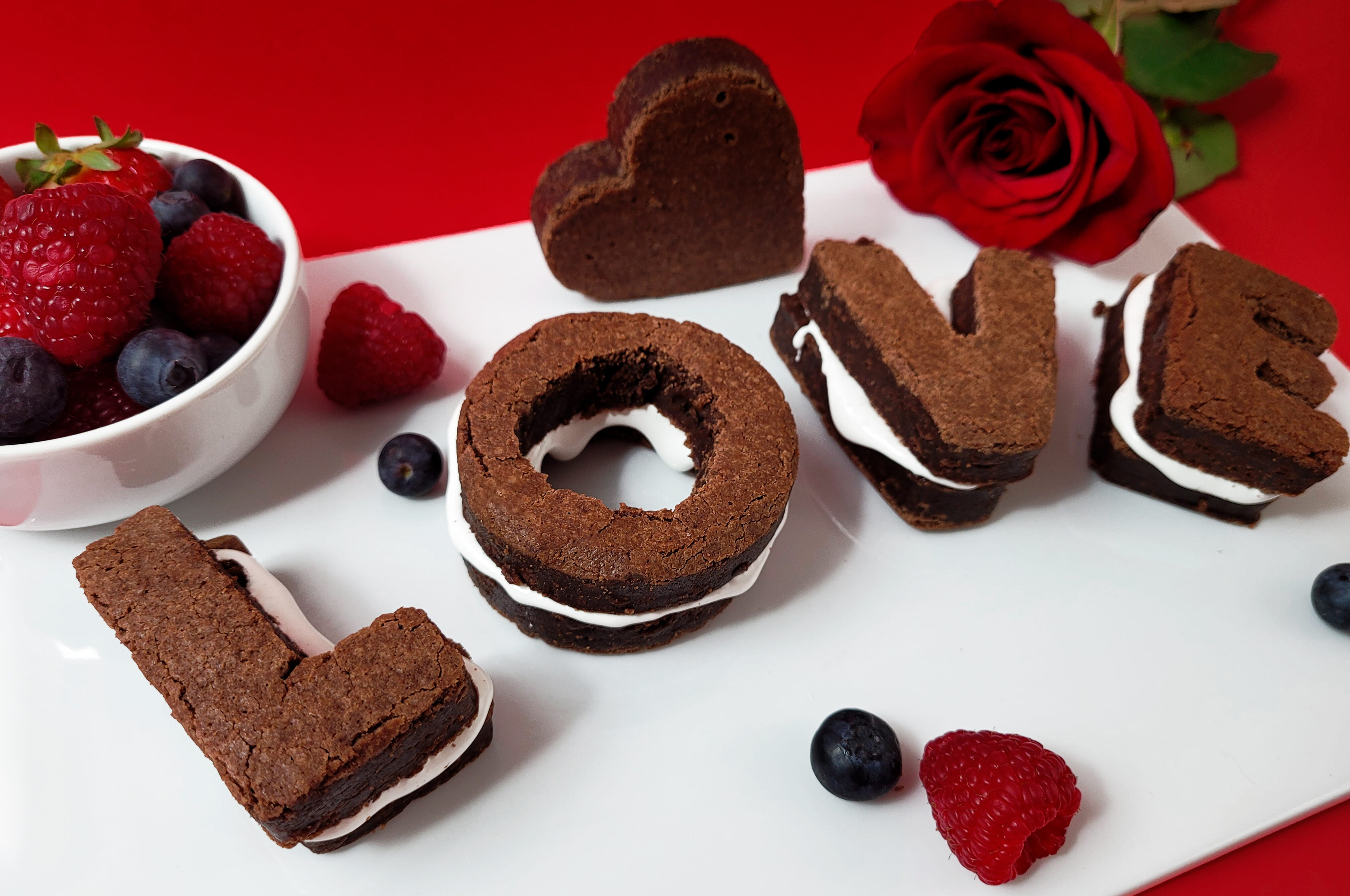 Berry Brownie Sandwiches