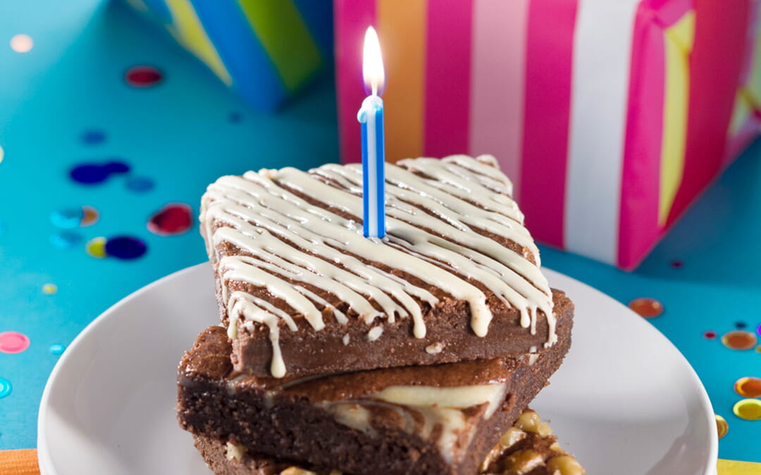 Upgrade Your Day with Birthday Brownies